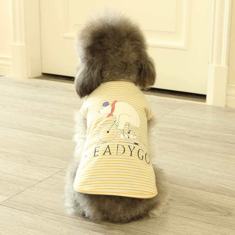 狗狗衣服春夏装可爱小白熊纯棉狗背心薄款猫咪服饰泰迪狗宠物衣服