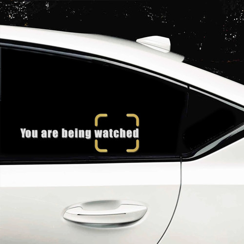 You are being watched嫌犯追踪雕刻车贴POI汽车后挡风玻璃装饰贴