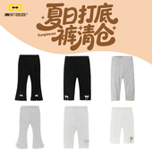 子夏季 唐机豆豆女宝宝打底裤 清仓 洋气蝴蝶结装 饰裤 春秋款 休闲长裤