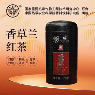 兴科热带植物园香草兰红茶海南特产罐装100克
