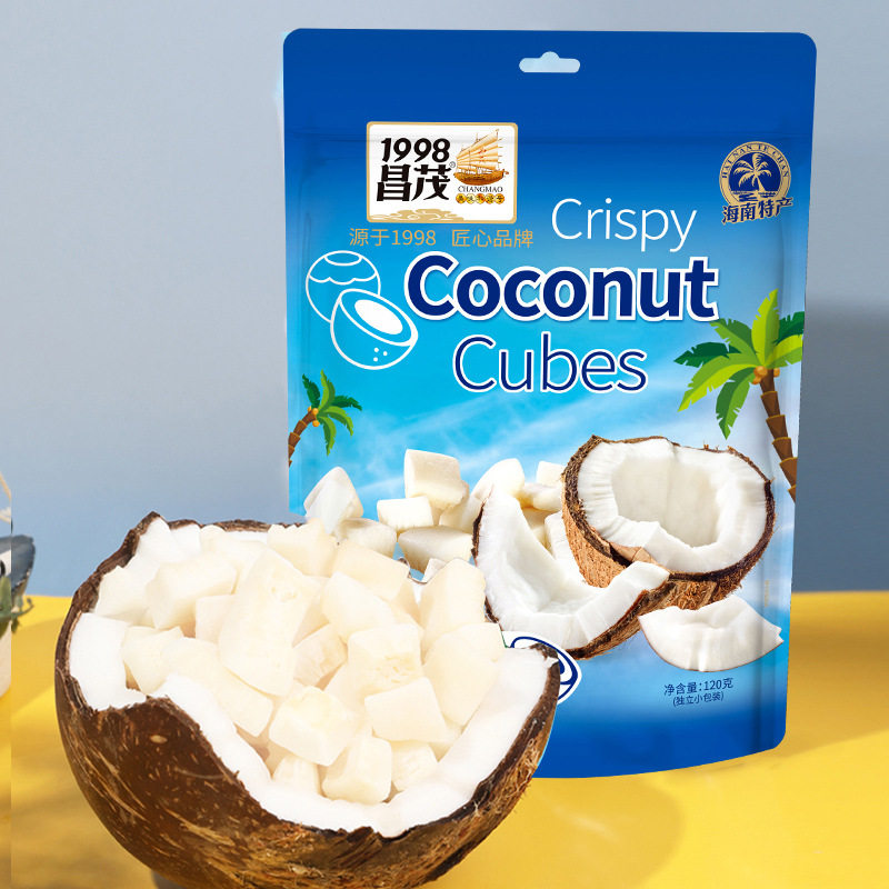 昌茂香脆椰子块120g海南特产香烤椰子脆块休闲零食内有独立小包装
