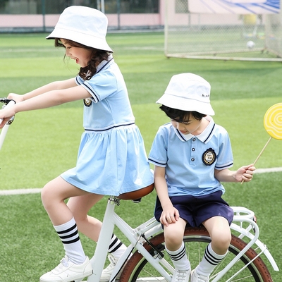新品幼儿园园服夏装儿童毕业班服套装夏季短袖韩版英伦风小学生校