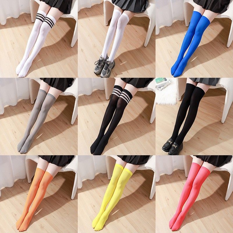 天鹅绒长筒袜女春秋丝袜半截过膝JK黑白色薄款性感显瘦高筒大腿袜,女士内衣/男士内衣/家居服,长筒袜,淘宝优惠券,粉丝福利购,淘宝优惠卷