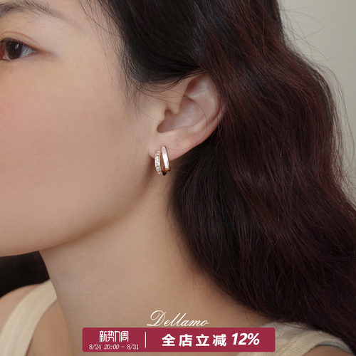 原创设计双层高级感精致耳钉