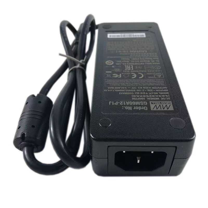 GSM60A12-P1J台湾明纬60W医疗用LED指示直流AC-DC12V电源适配器5A