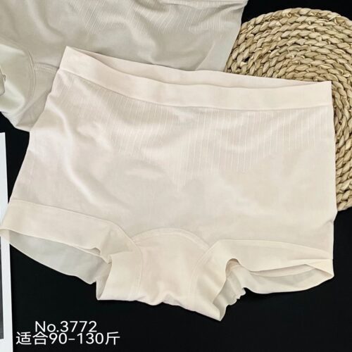 莫代尔无缝平角内裤女中腰
