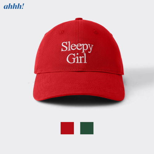 Ahhh 复古美式百搭刺绣sleepy girl慵懒个性显脸小棒球鸭舌帽