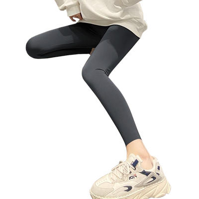 八分小个子鲨鱼皮打底裤女外穿2025新款春秋加绒高腰提臀瑜伽紧身