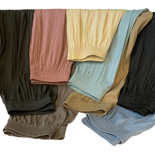 杜小宅慵懒褶皱茶杯凉凉裤女2023夏季新款阔腿裤高腰显瘦休闲裤子