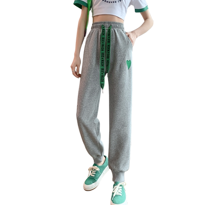 小个子运动束脚裤宽松显瘦哈伦裤