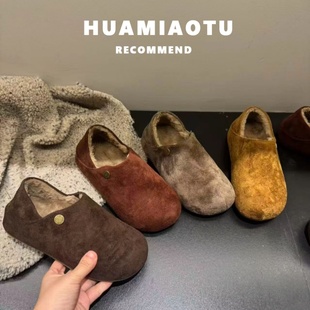 配裙子内增高一脚蹬棉鞋 不累脚巨好看 2025新款 女单鞋 加绒勃肯鞋