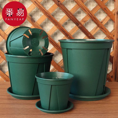 花盆/控根/青山A1zfn001-园艺塑料加厚大号简约透气花卉绿植种植