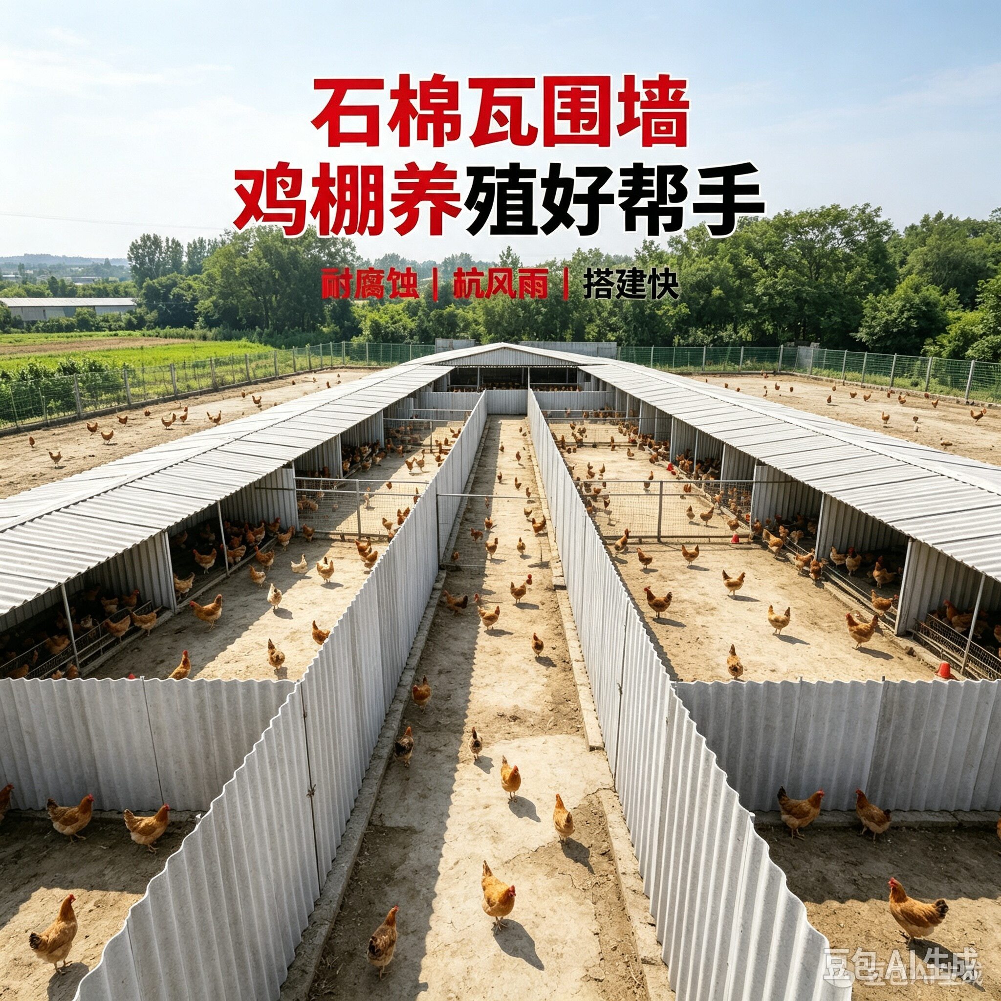 建喜屋顶石棉瓦家用厂房新型加厚老式石棉瓦农村庭院雨棚防水隔热