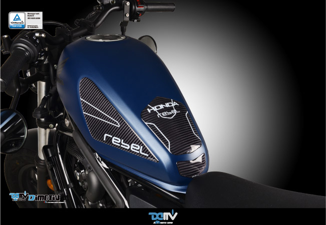 DMV适用HONDA本田 REBEL CM300 CM500碳纤维油箱贴鱼骨贴纸