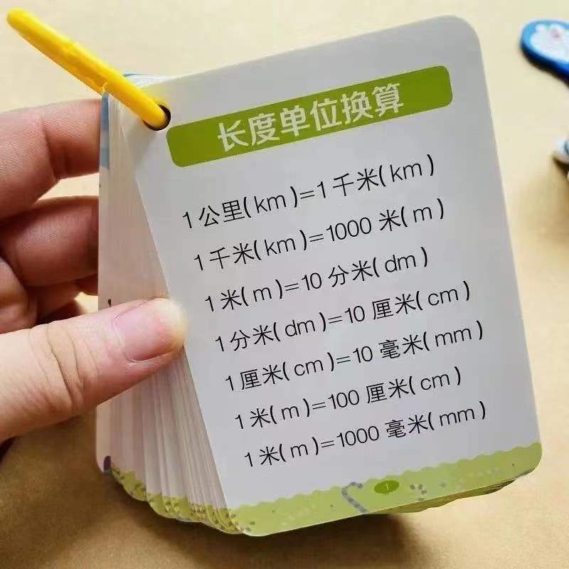 小学1-6年级数学公式大全卡片