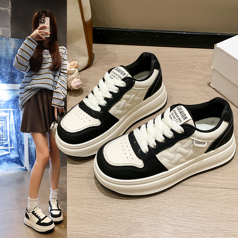 百搭厚底增高软底防滑小白鞋女