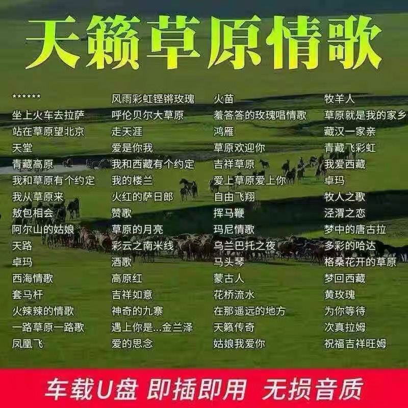 经典草原歌曲车载音乐U盘高原情歌mp3藏歌无损高品质视频mp4