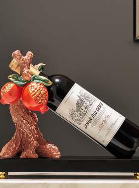 速发202新款新中式客饰酒柜电视柜装厅件摆品红酒架轻奢高端大气