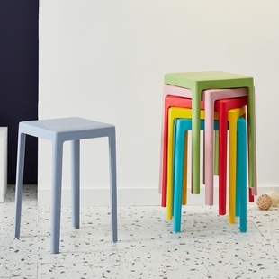 速发塑料家凳加厚用人用子客厅备成圆凳创意板凳简约高凳简易登子