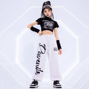 速发髦儿爵士舞演出服孩服装甜酷孩时少模特z秀潮服jaz走嘻哈套装