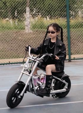 TOUKIDS儿童皮衣女童男童外套皮夹克2025新款炸街痞帅机车服洋气