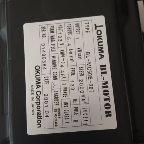 日本OKUMA大隈BL-MC50E-20T伺服电机