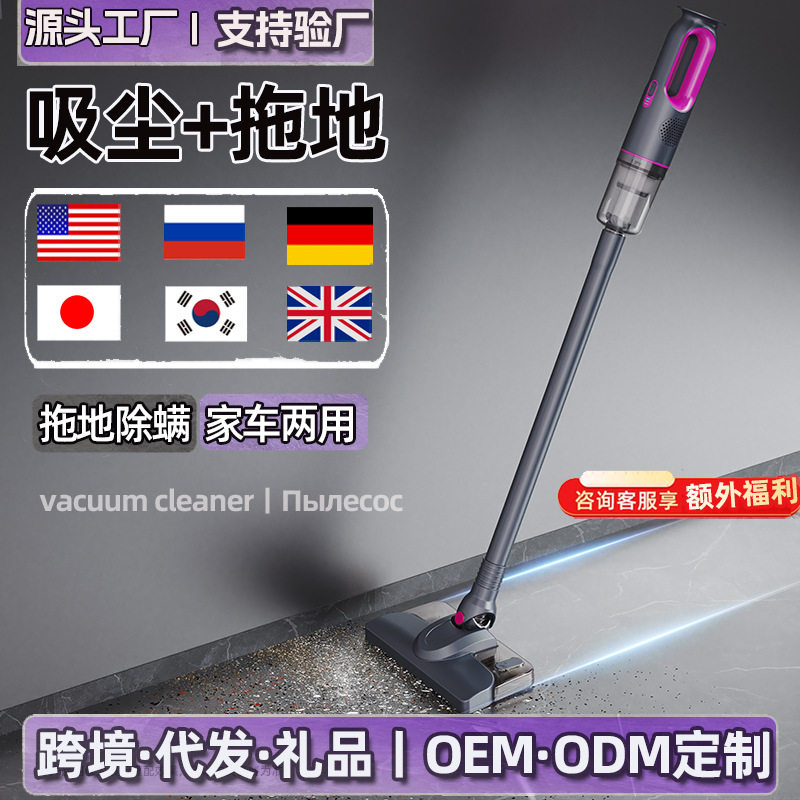 跨境吸尘器无线家用强吸力小型手持大功率宠物除猫毛吹吸拖一体机