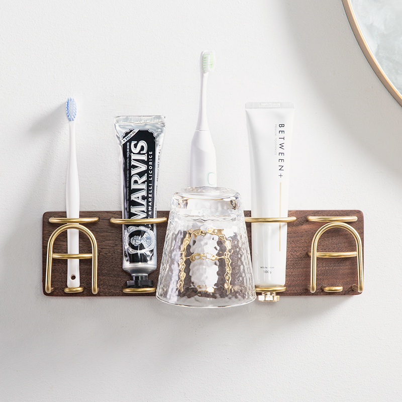 牙刷牙膏牙杯一站式收纳，简单、美观、整洁