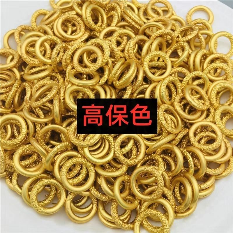 古法沙金跑环祥云螺纹卡