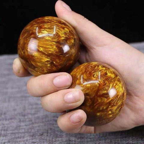 金丝海柳健身球黑珊瑚手