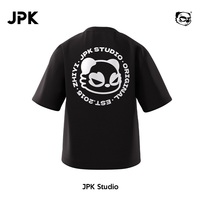 JPK熊猫原创国潮短袖T恤大码T恤