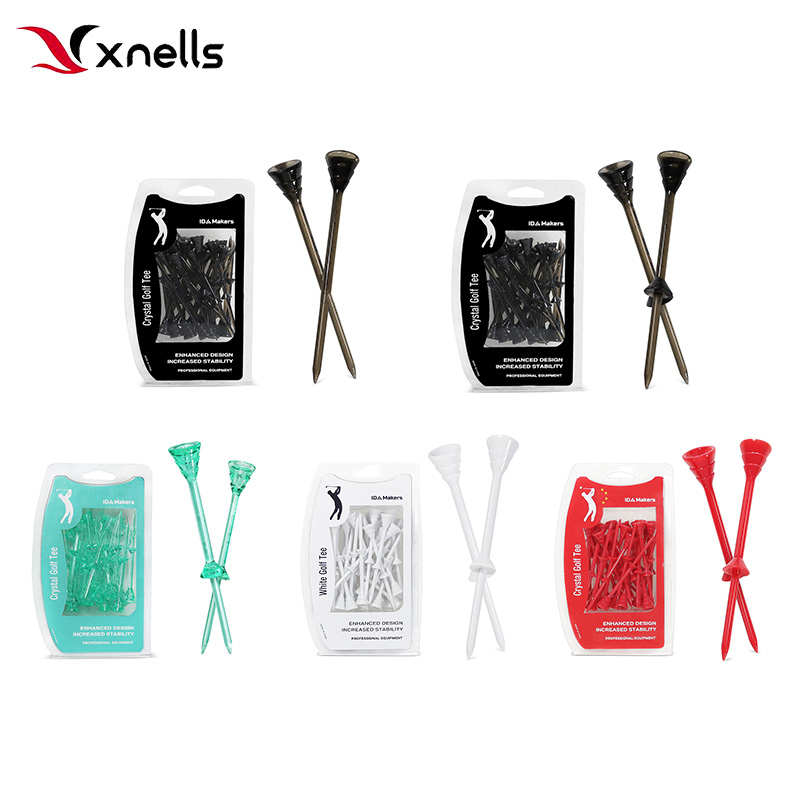 Xnells新款 高尔夫球长tee 限位高尔夫球钉 83mm黑色30个一盒