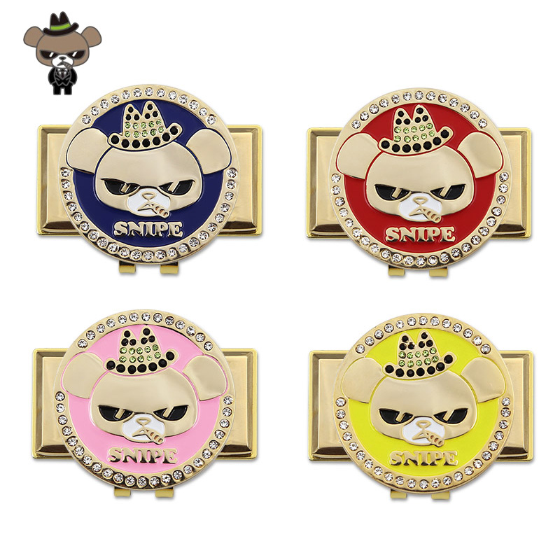 SNIPE大阪熊高尔夫球位标果岭标记小熊Marker马克裤夹式22新款