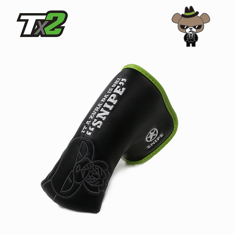 日本SNIPE推杆套一字L型杆套小熊黑色杆套高尔夫推杆套杆头套帽套