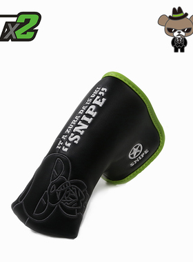 日本SNIPE推杆套一字L型杆套小熊黑色杆套高尔夫推杆套杆头套帽套