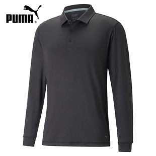 男装 t恤有领polo衫 PUMA彪马高尔夫服装 长袖 golf运动服装 23新品