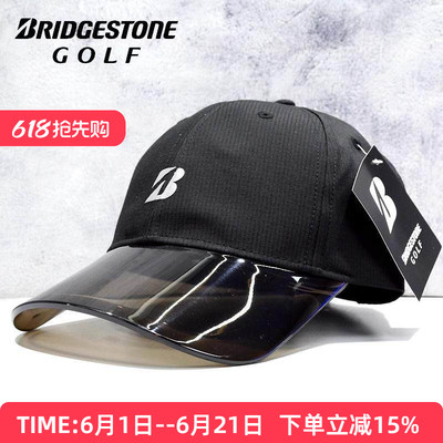 Bridgestone普利司通高尔夫帽子男女款轻薄透气时尚透明帽檐新品