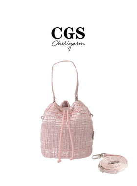 欧美千禧辣妹褶皱包水桶包单肩抽绳斜挎包手拎包CGS【chillgasm】