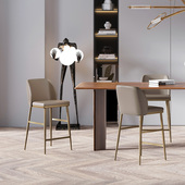 酒吧椅凳现代简单可及 豪华住宅北设计师酒吧凳高凳岛752