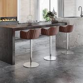 吧台椅子高脚凳现代简约真皮牛皮升降家用轻奢酒吧岛台椅凳子737