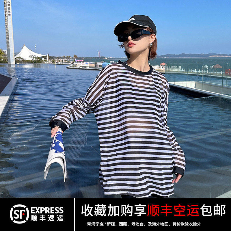 泳衣女两件式保守五分裤运动游泳馆大尺码胖mm显瘦宽松罩衫三件套