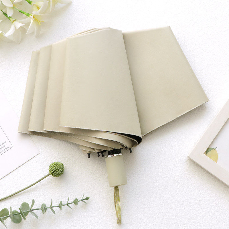 纯色晴雨伞两用折叠全自动加固大号遮阳防晒抗UV遮阳伞男女生