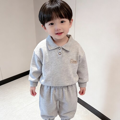 全棉纯棉  儿童套装秋装新款男女宝宝卡通卫衣裤子婴幼儿衣服韩版