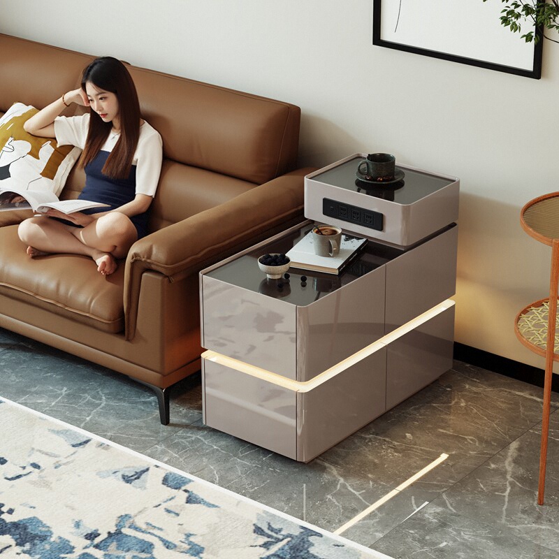 沙发边几轻奢高级感客厅侧边多功能小茶几现代简约边柜储物收纳柜