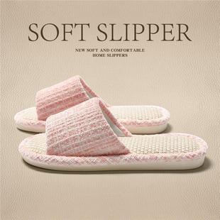 四季亚麻拖鞋女2025新款室内家居吸汗防臭家用防滑棉麻布拖鞋男款