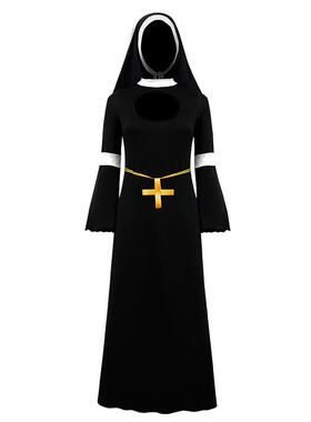 Halloween cosplay costumes Party dance performing nuns dress
