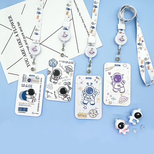 Badge Holder Bus Access Guard Credit Card Case with Lanyard