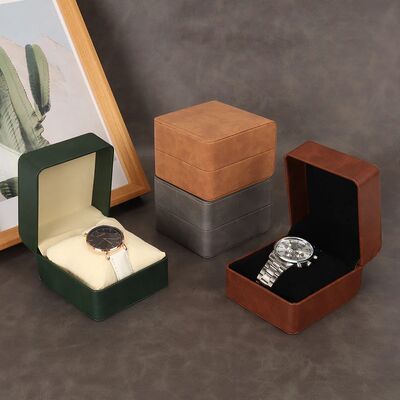 PU Leather Car Line Watch Box Flip Cover Watch Storage Box J