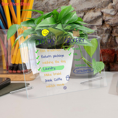 Acrylic Weekly Planner Desktop Note Board Dry Erase Whiteboa