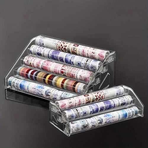Transparent Ladder Display Rack, Hand Account Tape and Stick